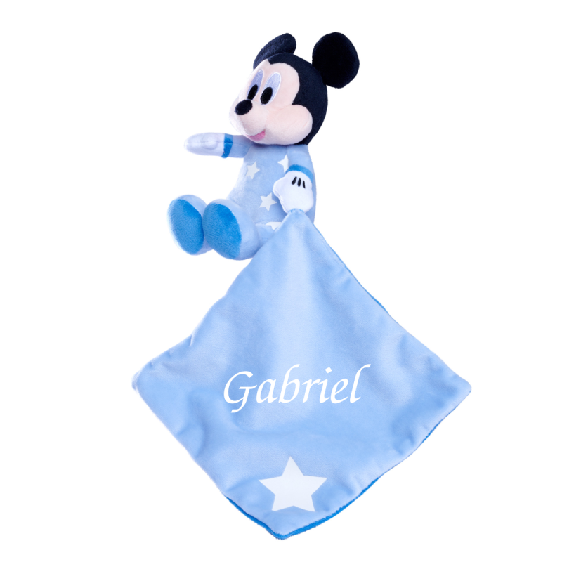  - mickey souris - peluche avec luminescent bleu 25 cm 